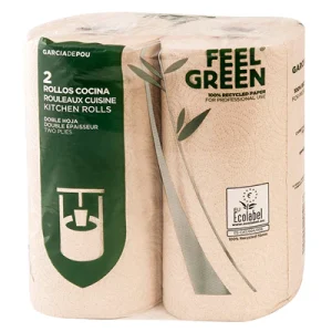 2 U.ROULEAU "CUISINE" ECOLABEL 2 COUCHES FEEL GREEN 23 G/M2 24,5 CM x 30 M NATUREL PAPIER RECYCLÉ (1 UNITÉS) - REF. 320.60