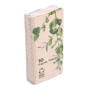 10 U X 10 U. MOUCHOIRS 3 PLIS FEEL GREEN 21x21 CM NATUREL KRAFT (1 UNITÉS) - REF. 251.09